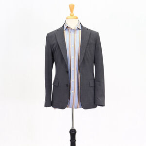 J. Crew 36S Gray Sport Coat Blazer Jacket Solid 2B Polyester